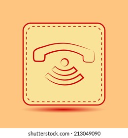 Square button. Vector icon Flat icons.