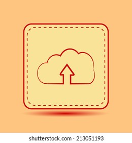 Square button. Vector icon Flat icons.