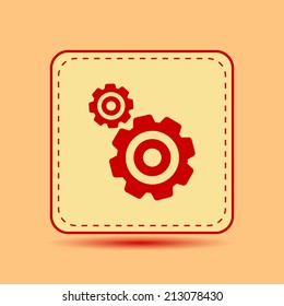 Square button. Vector icon Flat icons.