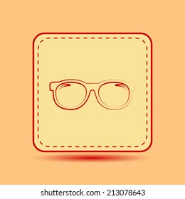 Square button. Vector icon Flat icons.