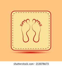 Square button. Vector icon Flat icons.