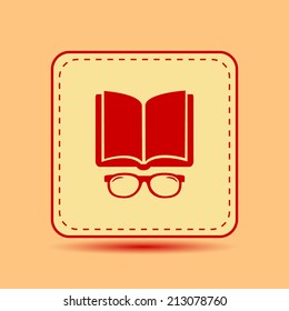 Square button. Vector icon Flat icons.