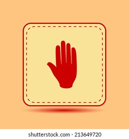 Square button. Vector icon Flat icons