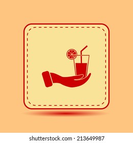Square button. Vector icon Flat icons.
