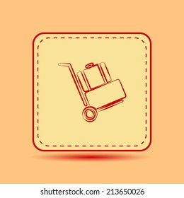 Square button. Vector icon Flat icons.