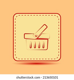 Square button. Vector icon Flat icons.