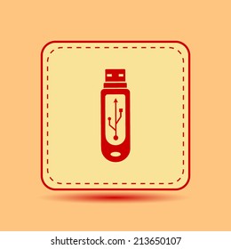 Square button. Vector icon Flat icons.