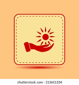 Square button. Vector icon Flat icons.