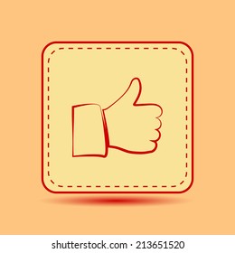 Square button. Vector icon Flat icons.