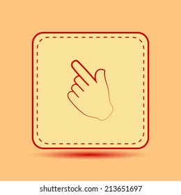 Square button. Vector icon Flat icons.