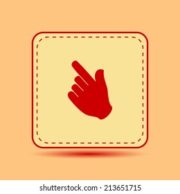 Square button. Vector icon Flat icons.