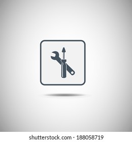 square button Vector tools icon 