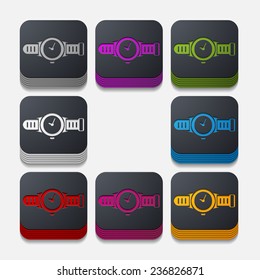 square button: watch
