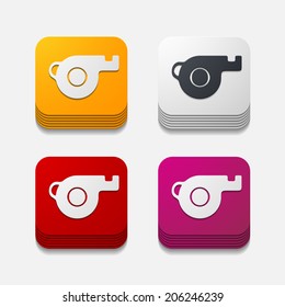 square button: whistle