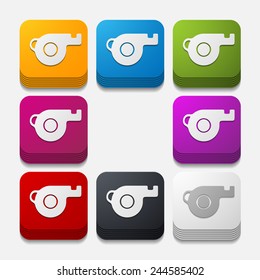square button: whistle