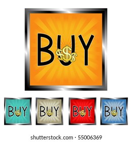 Square buy burst vector buttons