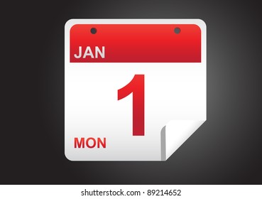 square calendar sticker , date can be easy replace & edited