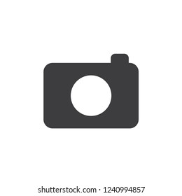 Square camera photo flat icon