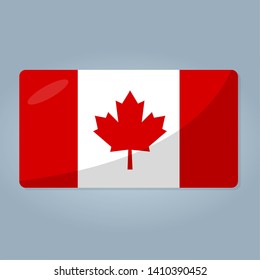 square with canadian flag isolated vector symbol illustration