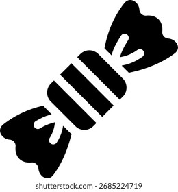 Estilo cuadrado del glifo del diseño negro del caramelo