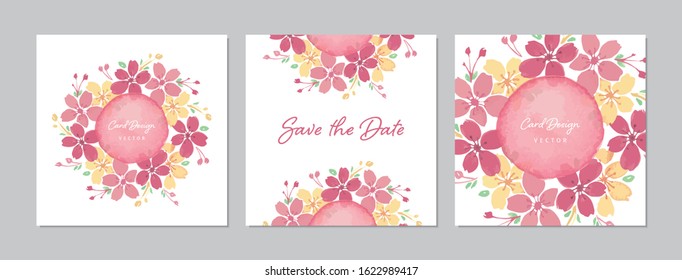 Square card design set with hand hand made logo and organic shape background. Hand drawn doodles and sketches vector vintage illustrations.