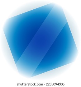 Square card with rounded corners in sky blue. Abstract layout as template for advertising, logo, brochure. Stylish idea for flyer or presentation backdrop. Poster for business, creativity, innovation.
