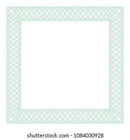 Square celtic knots frame. Traditional medieval frame pattern illustration. Scandinavian or Celtic ornament as border or frame