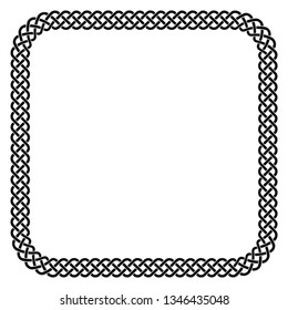 Square celtic knots vector frame normal - stock illustration