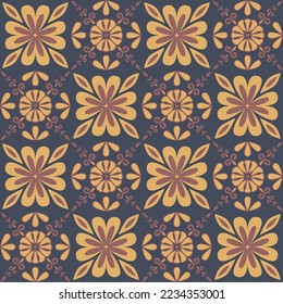 quadratische Keramikfliesen, Design-Blume Mandala, spanische Fliesen, Design-Illustration