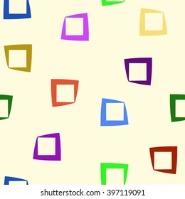 Square chaotic seamless pattern. Fashion graphic background design. Modern geometric stylish abstract texture. Colorful template for prints, textiles, wrapping, wallpaper, website VECTOR illustration