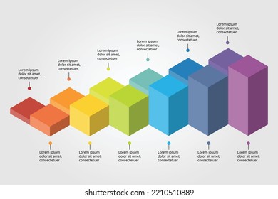 square chart of 12 month timeline template for infographic for presentation for 12 element