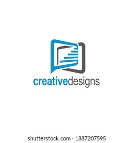 Square chat icon with chart bar vector template illustration