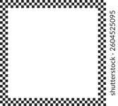 Square checkerboard frame vector illustration. Photo or picture template.	