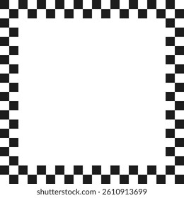Square checkerboard frame vector illustration. Photo or picture template.
