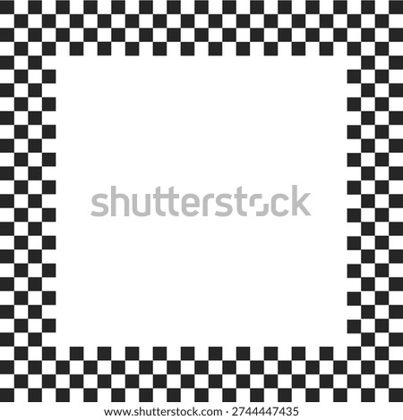 Square checkerboard frame vector illustration. Photo or picture template.