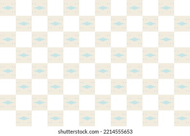Square The Checkerboard Pattern is surrounded on all four sides by a checker of a different colour.