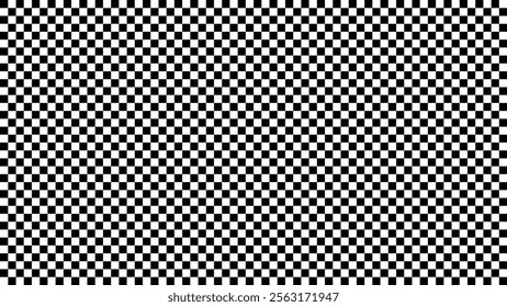 Square checkered, chess board background Black white check board Flat vector