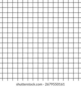 Square checkered paper graph grid school notebook lattice math sheet seamless pattern vector illustration. White millimeter page texture seamless pattern with a geometric rectangle paper graph grid.