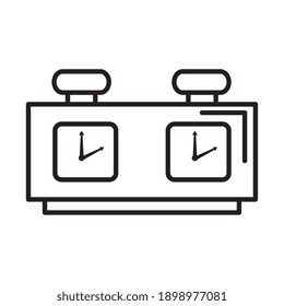 diseño de imagen vectorial de línea de dispositivo de reloj cuadrado de ajedrez