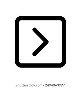 Cuadrado chevron icono de la derecha, flecha, Vector