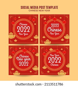 Square Chinese New Year 2022 Web Banner Instagram Post Template