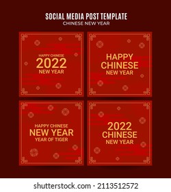 Square Chinese New Year 2022 Web Banner Instagram Post Template