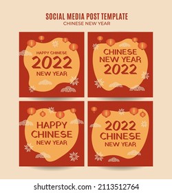 Square Chinese New Year 2022 Web Banner Instagram Post Template