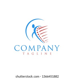 Square Chiropractic Spine Logo Design, Chiropractic Medical Center, Spine And Backache Icon Logo,  Abstract Chiropractic Health Care