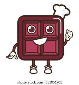 Square Chocolate Character Vector Logo Design Element
