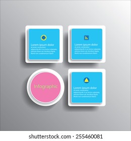 Square and Circle Abstract design Template for data presentation or any