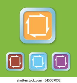 square circle arrows in the square button
