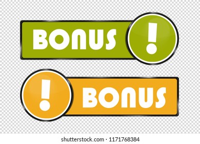 Square And Circle Buttons Bonus - Vector Illustration - Isolated On Transparent Background