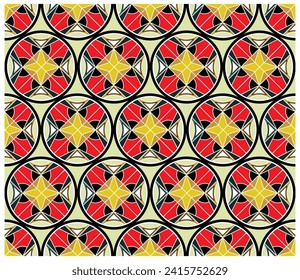 Square and circle geometric shape abstract seamless print, best for textile and paper print, both side repeat vector file format.