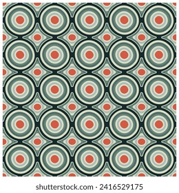 Abstrakter quadratischer und kreisförmiger geometrischer Ausdruck mit abstrakter Form, am besten für den Textil- und Papierdruck, beiderseits Wiederholvektorformat.